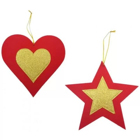 APPEND FELTRO STELLACUORE ROSSOGOLD